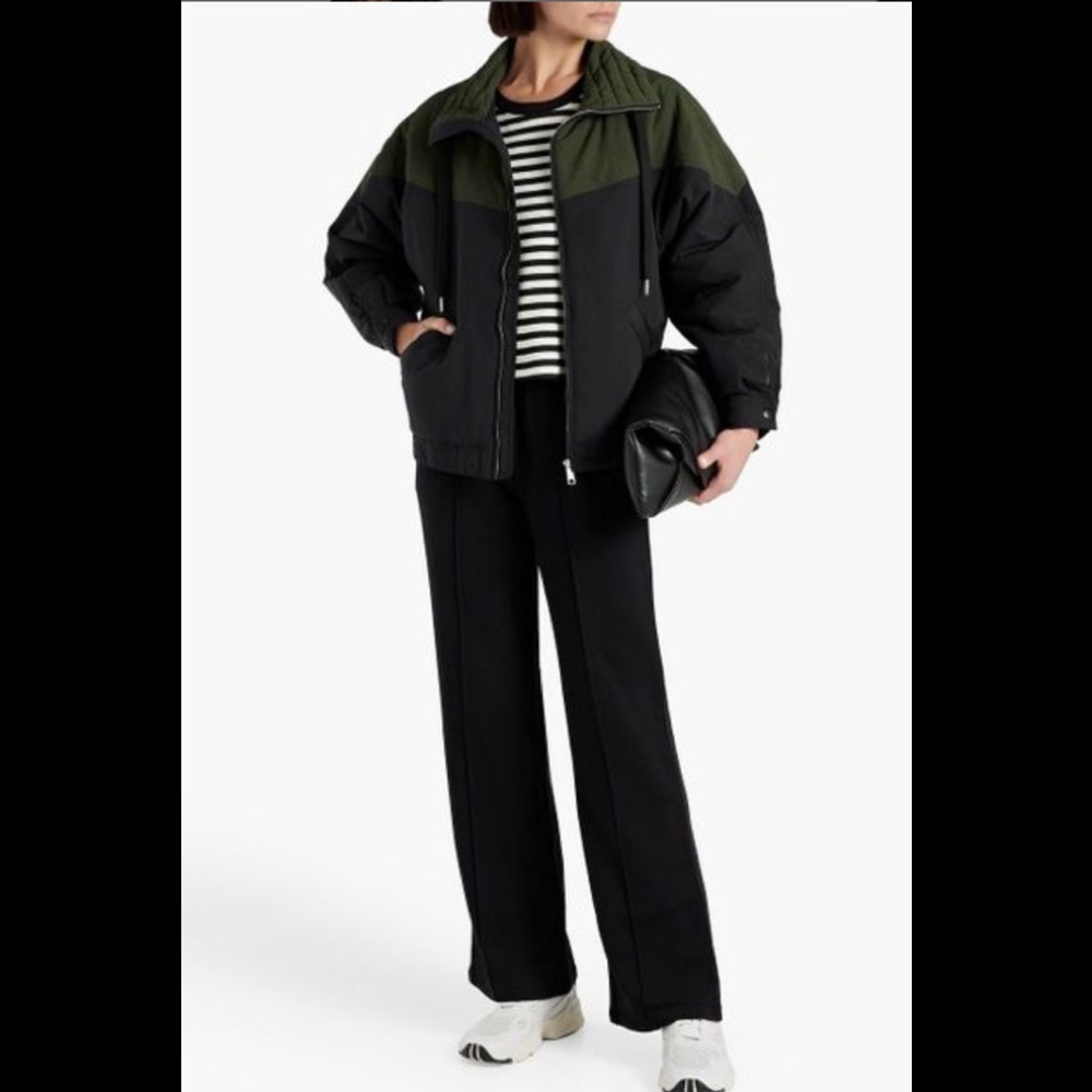 The Upside Green Retrograde Two-Tone Quilted Shell Jacket